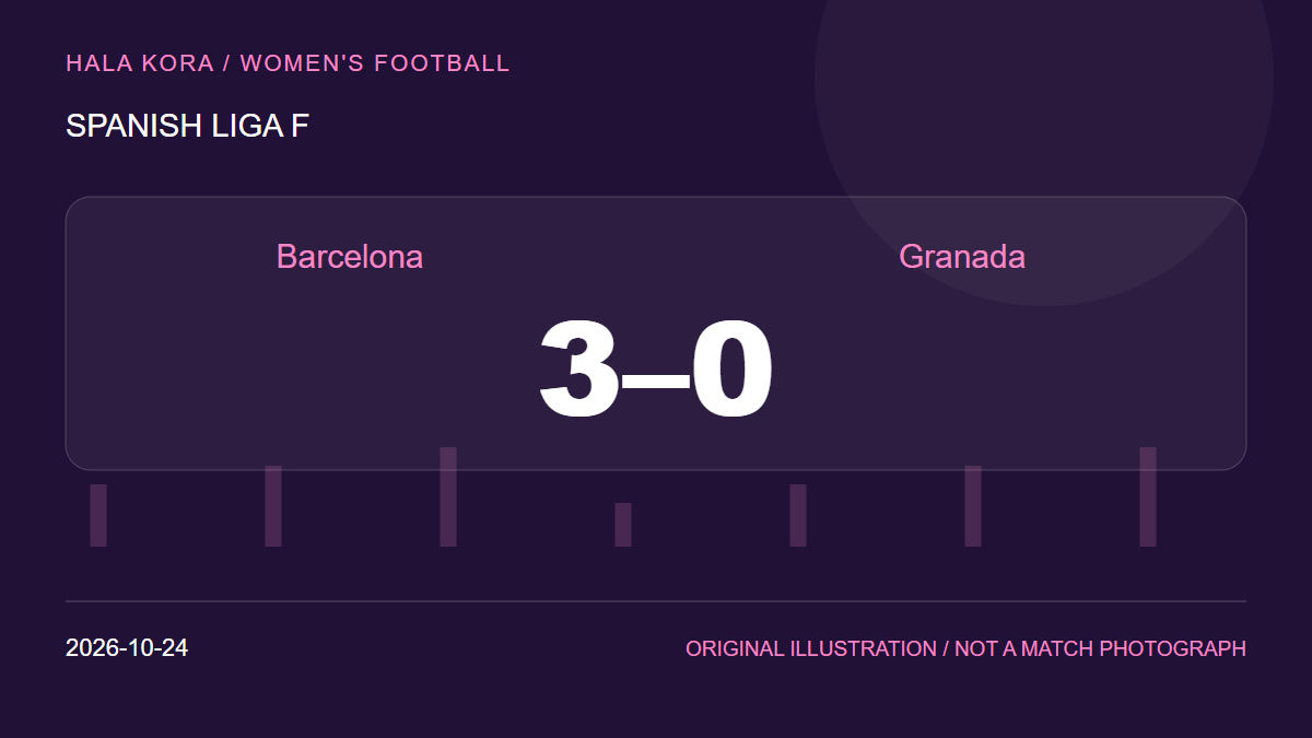 Original editorial illustration: Barcelona vs Granada 3–0